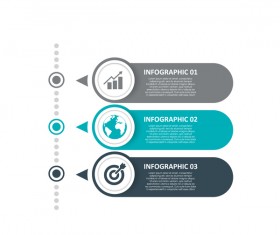 Gray with blue infographic template vectors 01