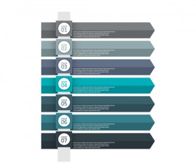 Gray with blue infographic template vectors 07