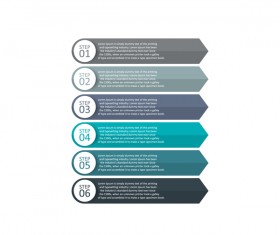 Gray with blue infographic template vectors 08