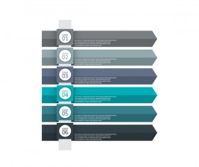 Gray with blue infographic template vectors 11