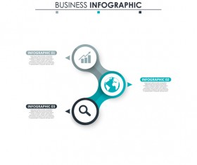 Gray with blue infographic template vectors 18