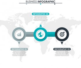 Gray with blue infographic template vectors 19
