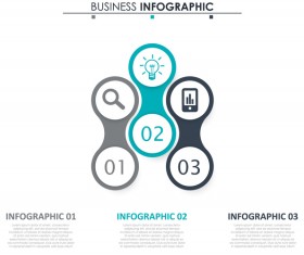 Gray with blue infographic template vectors 20
