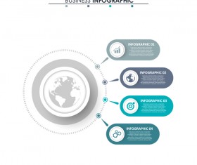 Gray with blue infographic template vectors 21