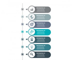 Gray with blue infographic template vectors 22