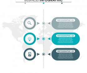 Gray with blue infographic template vectors 23