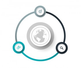 Gray with blue infographic template vectors 25