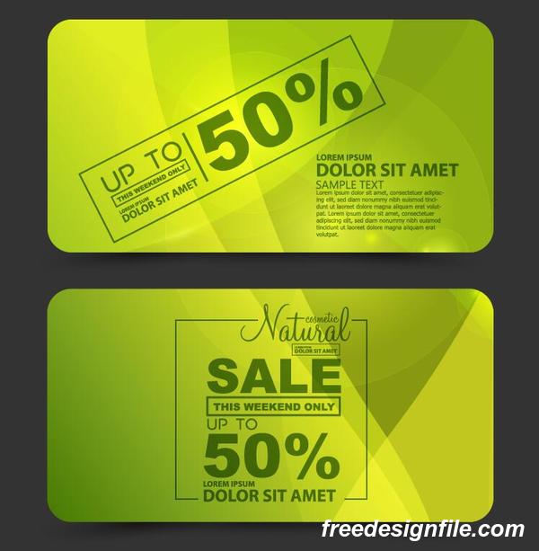Greeb sale discounts card vector