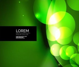 Green circles with modern background vector