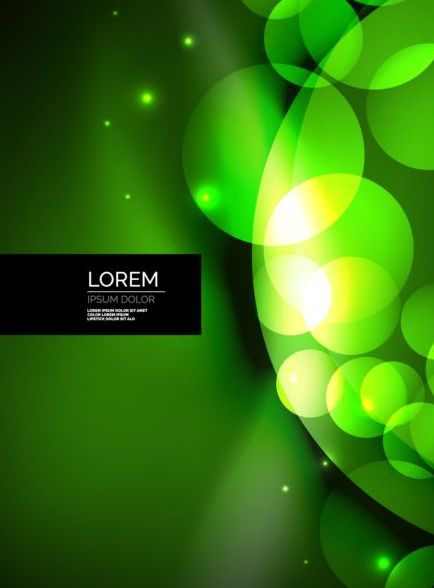 Green circles with modern background vector