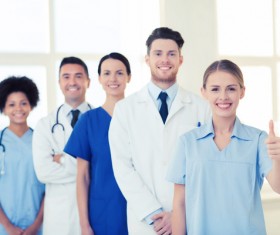 Group of happy doctors at hospital Stock Photo 08