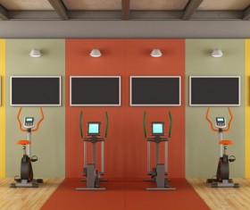 Gymnasium indoors Stock Photo 02