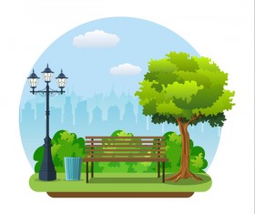 Healthy city background illustration vector 02 free download