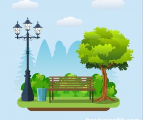 Healthy city background illustration vector 02