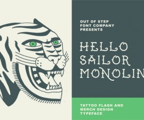 Hello Sailor Monoline Demo font