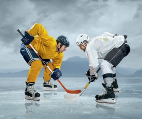 Hockey game Stock Photo