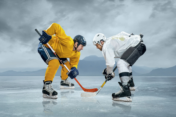 Hockey game Stock Photo