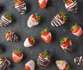 Homemade Strawberry Chocolate Stock Photo 04