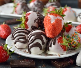 Homemade Strawberry Chocolate Stock Photo 06