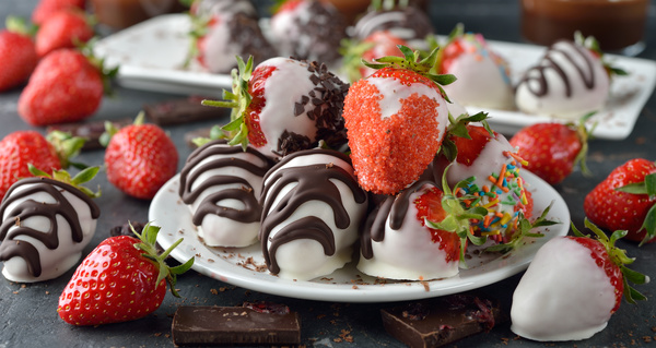 Homemade Strawberry Chocolate Stock Photo 06