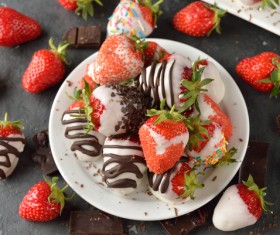 Homemade Strawberry Chocolate Stock Photo 07