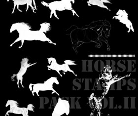 Horse Stamps Photoshop Brushes