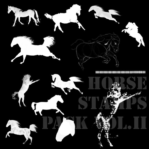 Horse Stamps Photoshop Brushes