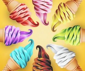 Ice cream background design vector 01
