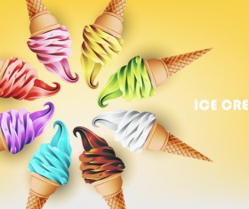 Ice cream background design vector 02