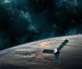 In orbit satellite Stock Photo 01