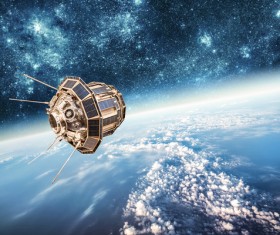 In orbit satellite Stock Photo 02