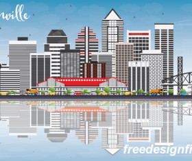 Jacksonville city landscape vectors