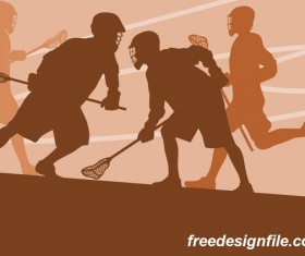 Lacrosse sport design vector silhouette 08