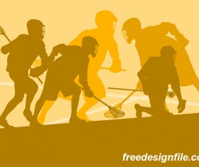 Lacrosse sport design vector silhouette 10