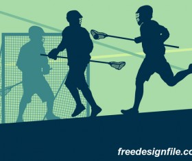 Lacrosse sport design vector silhouette 11