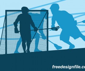 Lacrosse sport design vector silhouette 12