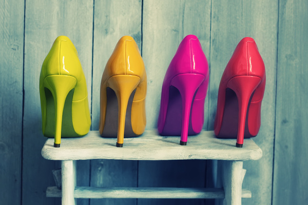 Ladies high heels Stock Photo