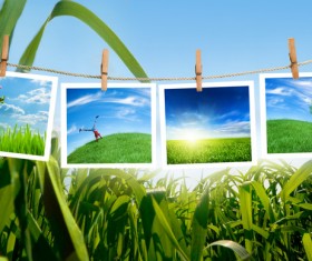 Landscape frame Stock Photo