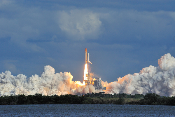 Launch spacecraft Stock Photo
