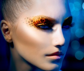 Leopard eye fashion eye shadow Stock Photo