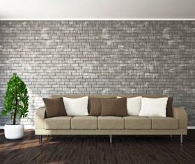 Living room with color sofa Stock Photo 03