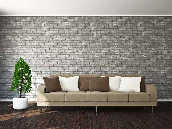Living room with color sofa Stock Photo 03