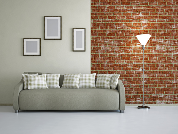 Living room with color sofa Stock Photo 05