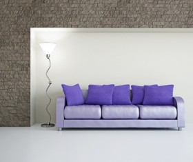 Living room with color sofa Stock Photo 09