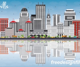 Louisville city landscape vectors