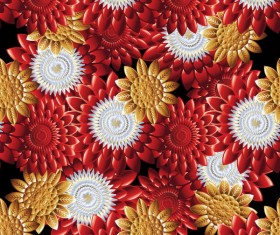 Luxury flowers seamless pattern vectors 05