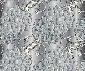 Luxury flowers seamless pattern vectors 07