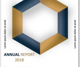 Modern Annual poster 2018 vector design