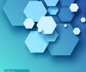 Modern background with hexagon vector