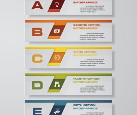 Modern banner infgraphic paper vector 02